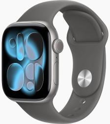 Apple Watch Series 11 46mm Space Gray Aluminum Case with Sport Band Stone Gray