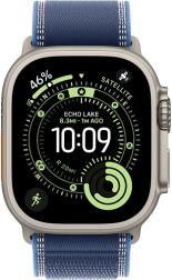 Apple Watch Ultra 3 (2025) 49mm Natural Titanium Case with Blue/Bright Blue Trail Loop